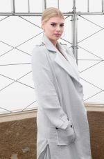CHARLOTTE MCKINNEY at Eempire State Building Photoshoot to Promote Her New Movie 04/21/2017