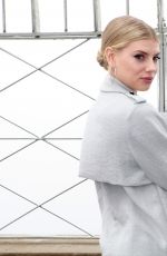 CHARLOTTE MCKINNEY at Eempire State Building Photoshoot to Promote Her New Movie 04/21/2017