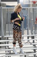 CHARLOTTE MCKINNEY on the Set of a Photoshoot in Venice Beach 04/04/2017