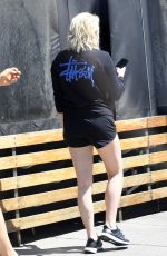 CHLOE MORETZ in Shorts Arrives at Aroma Cafe in Los Angeles 03/31/2017