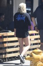 CHLOE MORETZ in Shorts Arrives at Aroma Cafe in Los Angeles 03/31/2017