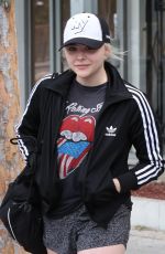 CHLOE MORETZ in Shorts Leaves Pilates Class in Los Angeles 04/06/2017