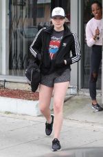 CHLOE MORETZ in Shorts Leaves Pilates Class in Los Angeles 04/06/2017