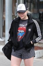 CHLOE MORETZ in Shorts Leaves Pilates Class in Los Angeles 04/06/2017