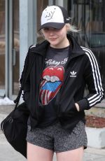 CHLOE MORETZ in Shorts Leaves Pilates Class in Los Angeles 04/06/2017