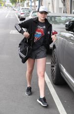 CHLOE MORETZ in Shorts Leaves Pilates Class in Los Angeles 04/06/2017