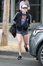 CHLOE MORETZ in Shorts Leaves Pilates Class in Los Angeles 04/06/2017