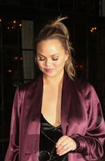 CHRISSY TEIGEN in Ripped Jeans Out in New York 04/26/2017