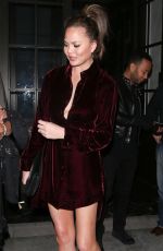 CHRISSY TEIGEN Leaves Spago in Beverly Hills 04/08/2017