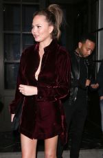 CHRISSY TEIGEN Leaves Spago in Beverly Hills 04/08/2017