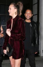 CHRISSY TEIGEN Leaves Spago in Beverly Hills 04/08/2017