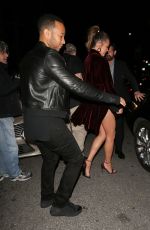 CHRISSY TEIGEN Leaves Spago in Beverly Hills 04/08/2017
