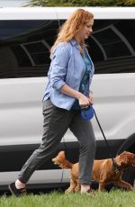 CHRISTINA HENDRICKS on the Set of The Burning Woman in Brockton 04/27/2017
