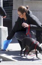 CHRISTY TURLINGTON Out with Her Dog in New York 04/08/2017