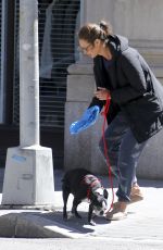 CHRISTY TURLINGTON Out with Her Dog in New York 04/08/2017