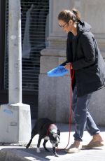 CHRISTY TURLINGTON Out with Her Dog in New York 04/08/2017