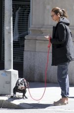 CHRISTY TURLINGTON Out with Her Dog in New York 04/08/2017