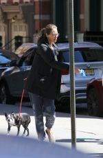 CHRISTY TURLINGTON Out with Her Dog in New York 04/08/2017