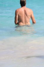 CINDY CRAWFORD in Bikini on the Beach in St Barth 04/07/2017