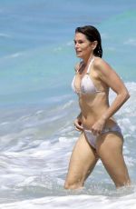 CINDY CRAWFORD in Bikini on the Beach in St. Barts 04/04/2017