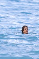 CINDY CRAWFRD in Bikini Swimming in the Sea in St. Barts 04/08/2017