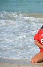 CLAUDIA ROMANI in Bikini Bottom on the Set of a Photoshoot 04/25/2017