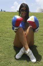 CLAUDIA ROMANI on the Set of a Photoshoot with Boxing Gloves in Miami 04/02/2017