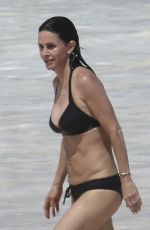 COURTENEY COX in Bikini on the Beach in Bahamas 04/02/2017