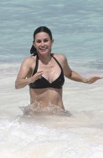 COURTENEY COX in Bikini on the Beach in Bahamas 04/02/2017