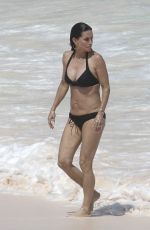 COURTENEY COX in Bikini on the Beach in Bahamas 04/02/2017