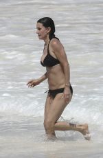 COURTENEY COX in Bikini on the Beach in Bahamas 04/02/2017