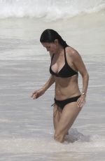 COURTENEY COX in Bikini on the Beach in Bahamas 04/02/2017