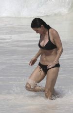 COURTENEY COX in Bikini on the Beach in Bahamas 04/02/2017