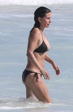 COURTENEY COX in Bikini on the Beach in Bahamas 04/04/2017