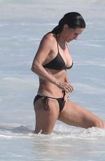 COURTENEY COX in Bikini on the Beach in Bahamas 04/04/2017