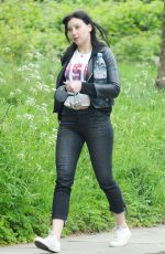 DAISY LOWE Out with Her Dog in London 04/24/2017