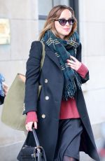 DAKOTA JOHNON Leave Her Apartment in New York 01/26/2016
