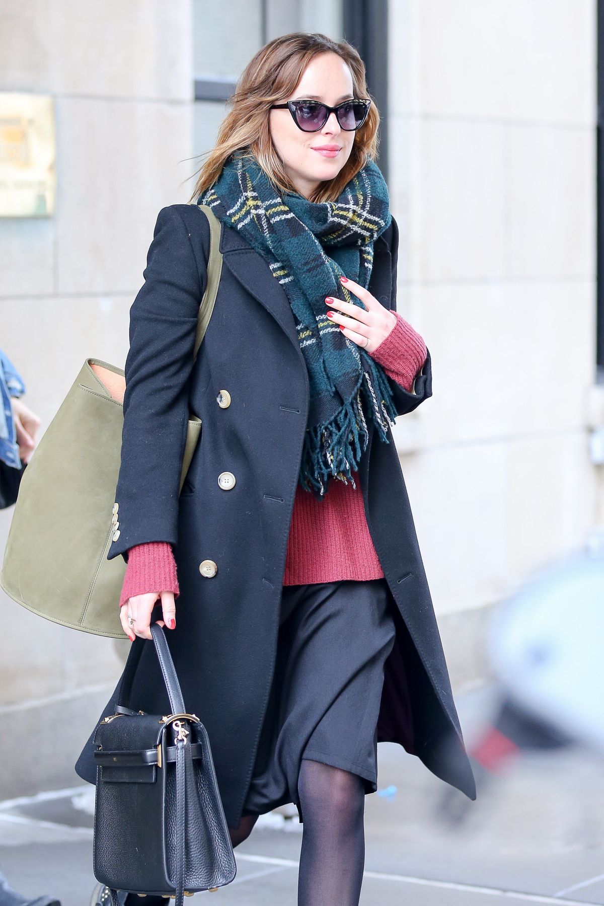 DAKOTA JOHNON Leave Her Apartment in New York 01/26/2016 – HawtCelebs