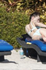 DAKOTA JOHNSON in Bikini on the Beach in Miami 04/03/2017
