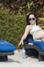 DAKOTA JOHNSON in Bikini on the Beach in Miami 04/03/2017