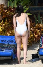 DAKOTA JOHNSON in Swimsuit at a Beach in Miami 04/02/2017