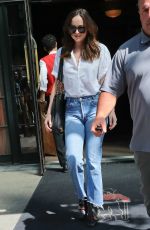 DAKOTA JOHNSON Leaves Her Hotel in New York 04/28/2017