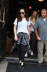 DAKOTA JOHNSON Leaves Her Hotel in New York 04/29/2017