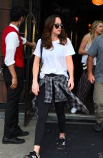 DAKOTA JOHNSON Leaves Her Hotel in New York 04/29/2017