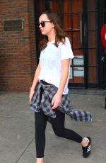DAKOTA JOHNSON Leaves Her Hotel in New York 04/29/2017