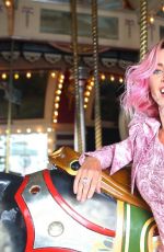 DANNII MINOGUE on the Set of a Photoshoot at Luna Park in Melbourne 04/01/2017
