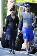 DEMI LOVATO and Guilherme Vasconcelos Out Hiking in Runyon Canyon Park 04/09/2017