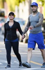 DEMI LOVATO and Guilherme Vasconcelos Out Hiking in Runyon Canyon Park 04/09/2017