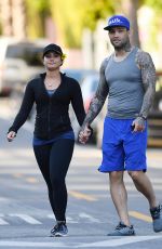 DEMI LOVATO and Guilherme Vasconcelos Out Hiking in Runyon Canyon Park 04/09/2017