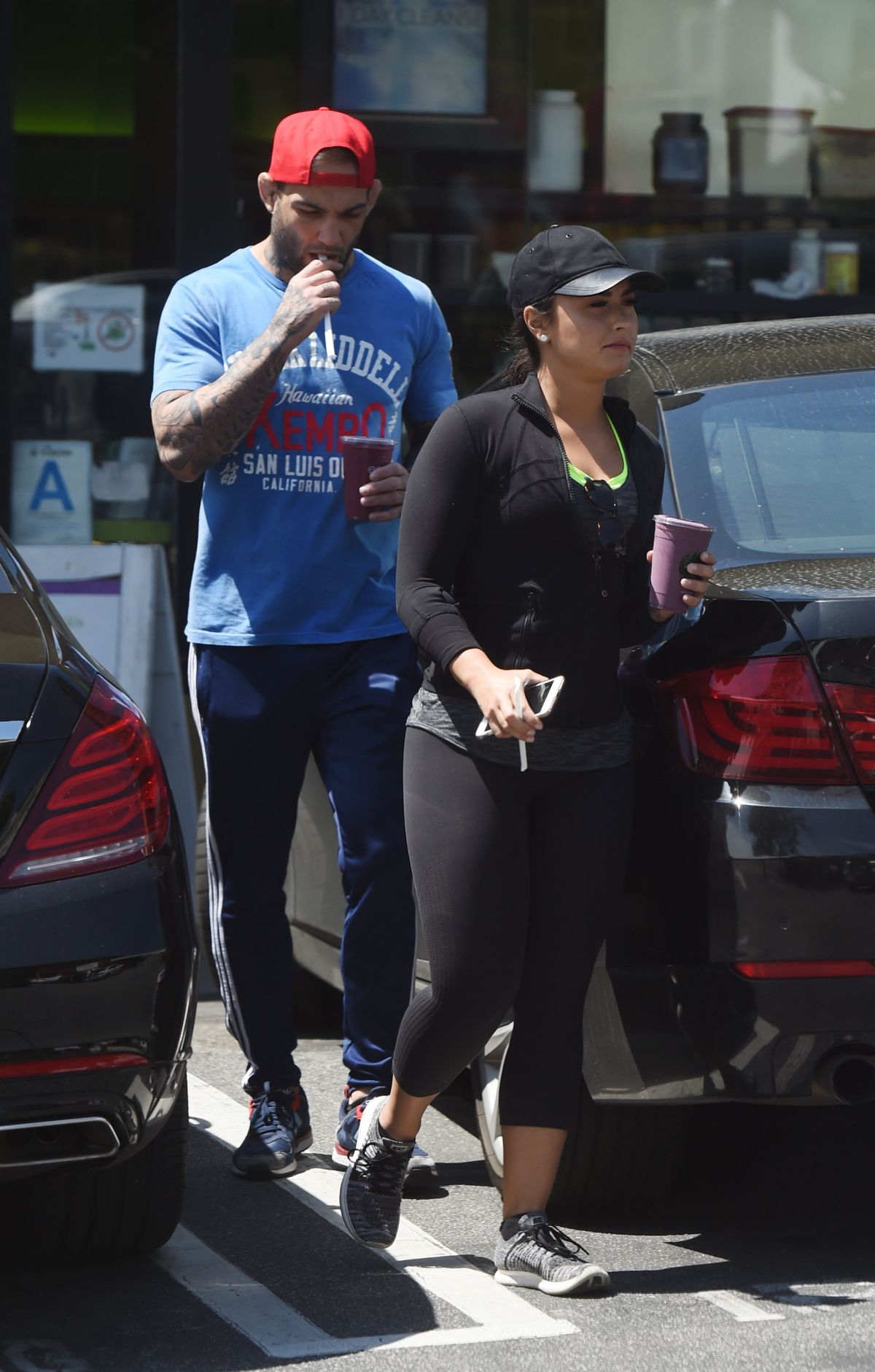 DEMI LOVATO And Guilherme Vasconcelos Out In Los Angeles 04 09 2017 